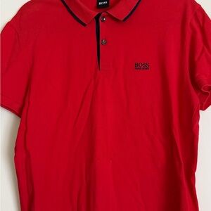 Boss Vibrant Red Polo Shirt